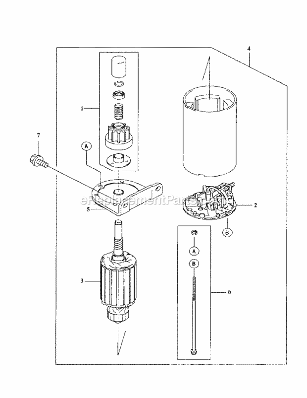 Fh721v-As15 Starter Diagram and Parts List for M60-KW 53AB5DCX150-25-HP Cub Cadet Lawn Tractor